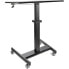 Фото #2 товара StarTech.com Mobile Standing Desk - Portable Sit Stand Ergonomic Height Adjustable Cart on Wheels - Rolling Computer/Laptop Workstation Table with Locking One-Touch Lift for Teacher/Student - Black - 750 - 1200 mm - 4 wheel(s) - 30 kg - Wood - Steel