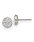 ფოტო #1 პროდუქტის Stainless Steel Polished Clear Crystal Earrings