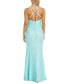 Фото #2 товара Women's Iridescent Sequined Strappy-Back Gown