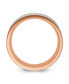 ფოტო #2 პროდუქტის Stainless Steel Brushed Rose IP-plated Stripes Band Ring