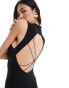 ASOS DESIGN sleeveless super strappy open back maxi dress in black Черный, XS - EU 32-34 - фото #3