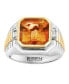 EFFY® Men's Citrine (5-1/10 ct. t.w.) & White Topaz (1/10 ct. t.w.) Ring in Sterling Silver & 14k Gold-Plated Sterling Silver