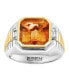 ფოტო #3 პროდუქტის EFFY® Men's Citrine (5-1/10 ct. t.w.) & White Topaz (1/10 ct. t.w.) Ring in Sterling Silver & 14k Gold-Plated Sterling Silver