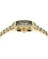 Men's Swiss Chronograph Dominus Gold Ion Plated Bracelet Watch 42x50mm