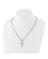 Фото #2 товара Chisel brushed Cross Pendant 19.5 inch Box Chain Necklace