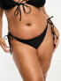 Фото #3 товара COLLUSION Plus tie side bikini bottom in black