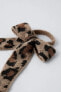 ANIMAL PRINT BOW SCRUNCHIE