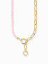 Фото #1 товара Thomas Sabo KE2193-414-9-L47V Gold-plated necklace w. link chain elements and pink beads