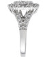 ფოტო #4 პროდუქტის Diamond Halo Cluster Ring (2-1/2 ct. t.w.) in 14k White Gold