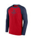 Men's Red, Navy Minnesota Twins Game Authentic Collection Performance Raglan Long Sleeve T-shirt