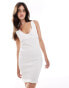 Фото #1 товара ASOS DESIGN shirred halter mini dress in white