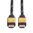 Фото #4 товара ROLINE 11.04.5500, 1.5 m, HDMI Type A (Standard), HDMI Type A (Standard), 3840 x 2160 pixels, 3D, Black, Gold