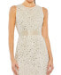 Фото #5 товара Women's Geometric Embellished Sleeveless Midi Dress