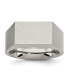 ფოტო #1 პროდუქტის Titanium Brushed and Polished Signet Ring