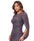 Women's Glitter-Lace Capelet Gown