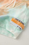 Tie-dye bermuda shorts with label