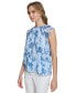 ფოტო #3 პროდუქტის Women's Printed Ruffled Sleeve Top