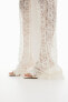 Фото #3 товара Fringe-trimmed Flared Lace Pants