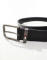 Фото #3 товара Tommy Jeans flag leather 3.5cm belt in black