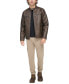 Фото #5 товара Men's Faux Leather Racer Jacket