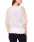 ფოტო #1 პროდუქტის Women's Sequined Mesh Pull-On Blouson Top