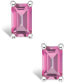 ფოტო #6 პროდუქტის Pink Topaz (3/4 ct. t.w.) Stud Earrings in 14K White Gold or 14K Yellow Gold