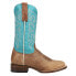 Roper Turquoise Square Toe Cowboy Womens Size 6.5 M Casual Boots 09-021-9991-00