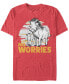 Фото #1 товара Disney Men's The Lion King Live Action Timon Pumbaa No Worries Short Sleeve T-Shirt