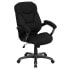 Фото #4 товара High Back Black Microfiber Contemporary Executive Swivel Chair With Arms