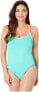 Polo Ralph Lauren Women's 236195 One-Piece Lagoon Swimsuit Size L