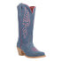 Фото #2 товара Ferrini Billie Jean Embroidered Snip Toe Cowboy Womens Blue Casual Boots 851612