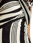 ASOS DESIGN cutabout stripe column gathered midi dress in mono stripe