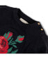ფოტო #3 პროდუქტის Baby Girls Long Sleeve Rose Intarsia Sweater