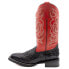 Ferrini Kai Embroidery Square Toe Cowboy Mens Black, Red Casual Boots 4259304