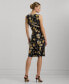 Фото #2 товара Women's Floral Surplice Jersey Sleeveless Dress