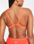 Nike Swimming Essentials bikini top in red Красный, XL - EU 48-50 - фото #3