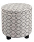 Фото #1 товара 15.75" Polyester Round Storage Ottoman with Tray Lid