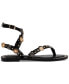 Фото #2 товара Women's Recent Ankle-Wrap Studded Flat Sandals