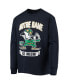 Big Boys Navy Distressed Notre Dame Fighting Irish Strong Mascot Team T-shirt