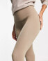 Stradivarius seamless ribbed leggings in mushroom