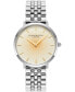 ფოტო #1 პროდუქტის Women's Radiant Sun Silver Stainless Steel Watch 35mm