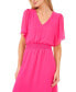 ფოტო #4 პროდუქტის Women's Smocked Waist Flutter Sleeve Dress