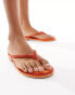 Simmi London Havanah embellished flat sandal in orange