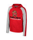 ფოტო #2 პროდუქტის Big Boys Red Maryland Terrapins Ned Raglan Long Sleeve Hooded T-shirt