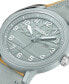 Фото #4 товара Часы и аксессуары Timberland мужские кварцевые наручные часы Driscoll из серой натуральной кожи 46мм