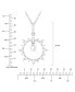 Фото #3 товара Macy's cubic Zirconia Sunburst Orbital 18" Pendant Necklace