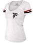 Фото #3 товара Women's Calvin Ridley White Atlanta Falcons Name Number V-Neck T-shirt