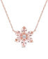 ფოტო #1 პროდუქტის Morganite and Diamond Accent Floral Necklace