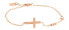 Фото #1 товара Бронзовый минималистичный браслет с крестиком VCBW024RG