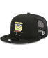 Men's Black SpongeBob SquarePants Glasses Mesh Trucker 9FIFTY Snapback Hat